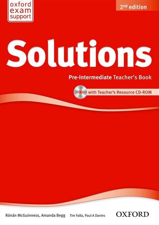 Afbeelding van Solutions second edition - Pre-intermediate teacher's book + cd-rom pack