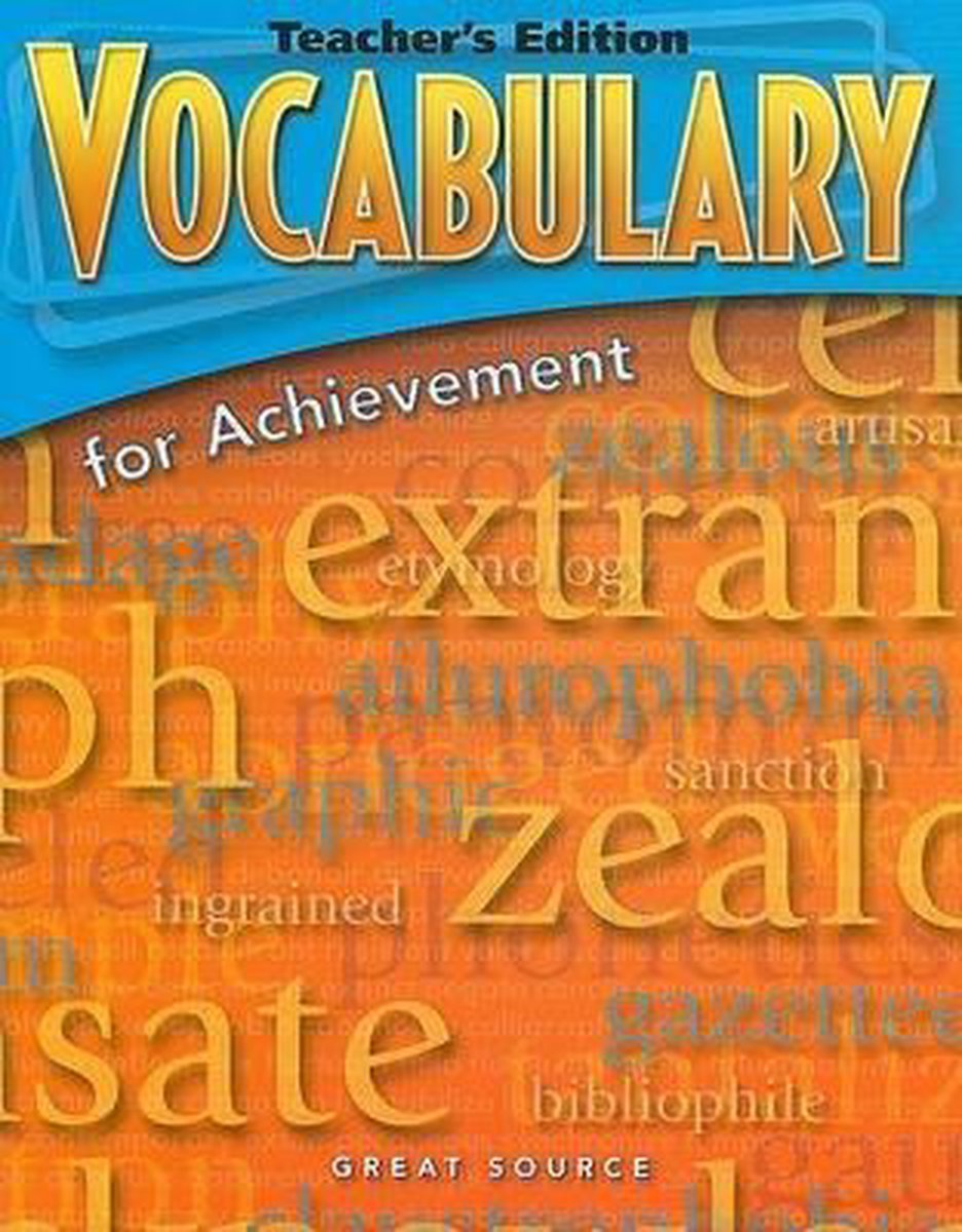 Afbeelding van Vocabulary for achivement grade 7 first course Teachers edition